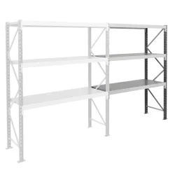 ManOrga Weitspannregal, mit Stahlpaneelen, AF, FL 880 kg, HxBxT 2.500 x 1.800 x 600 mm