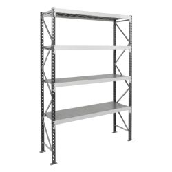 ManOrga Weitspannregal, mit Stahlpaneelen, GF, FL 880 kg, HxBxT 3.000 x 1.800 x 800 mm