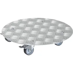 WAGNER Pflanzenroller ALASKA Ø 38 x 7,5 cm Alu, TK 150 Kg