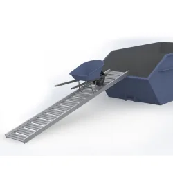 MAUDERER® Leichte Auffahrrampe MG, als Steg universell einsetzbar, mit Einhängehaken, Tragkraft 800 kg, BxL 1.950 x 660 mm