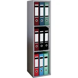 VCM - Holz Büro Stand Regal Bücher Ordner Aktenregal Ordnerregal Bücherregal Offas 3f, One Size, Taubengrau