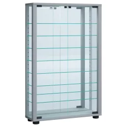 VCM Wandvitrine Vitrosa Mini mit Spiegel, silber