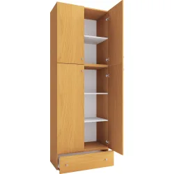 VCM - XXL Büroschrank mit 5 Fächern und einer Schublade | moderner Aktenschrank mit Drehtüren | Maße ca. H. 200 x B. 70 x T. 39 cm – Lona 5-Fach, One Size, Beige