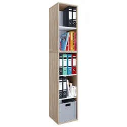 VCM - Holz Büro Stand Regal Bücher Ordner Aktenregal Ordnerregal Bücherregal Lona l 5f, One Size, Braun