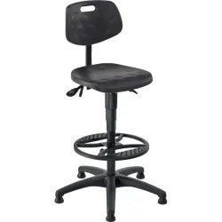 meychair Arbeitsdrehstuhl Ability Polyurethan, Sitzhöhe 590-840 mm, Kunststoffbasis, Bodengleiter, Fussring