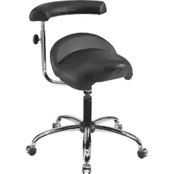 meychair Arbeitsdrehstuhl Comfort-Hocker, Kunstleder-Sattelsitz, Sitzhöhe 540-670 mm