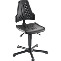 meychair Arbeitsdrehstuhl Stream XXL, bis 250 kg belastbar, Sitzhöhe 490-630 mm, Stahlbasis, Bodengleiter