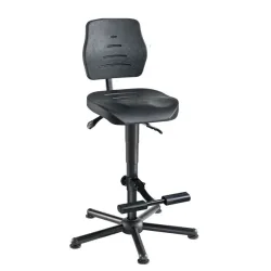meychair Arbeitsdrehstuhl Workster Komplex XXL, bis 150 kg belastbar, Stahlbasis, Bodengleiter, Aufstiegshilfe