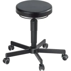 meychair Hocker Allround, PU-Sitz, Sitzhöhe 410-540 mm, Stahlbasis, Rollen