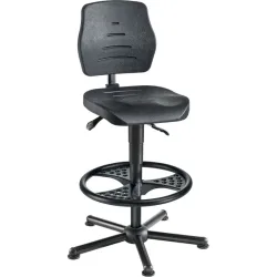 meychair Arbeitsdrehstuhl Workster Komplex XXL, bis 150 kg belastbar, Stahlbasis, Bodengleiter, Fussring