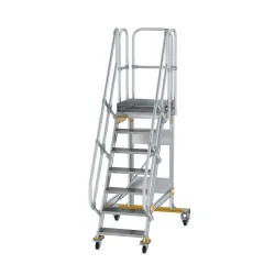 Munk Plattformtreppe fahrbar 60° Stufenbreite 600 mm 7 Stufen