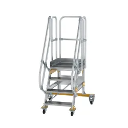 Munk Plattformtreppe fahrbar 60° Stufenbreite 600 mm 4 Stufen