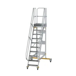 Munk Plattformtreppe fahrbar 60° Stufenbreite 600 mm 10 Stufen