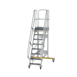 Munk Plattformtreppe fahrbar 60° Stufenbreite 600 mm 8 Stufen