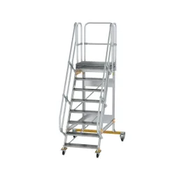 Munk Plattformtreppe fahrbar 60° Stufenbreite 800 mm 8 Stufen