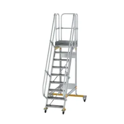 Munk Plattformtreppe fahrbar 60° Stufenbreite 600 mm 9 Stufen