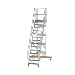 Munk Plattformtreppe fahrbar 60° Stufenbreite 800 mm 14 Stufen