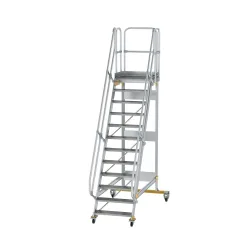 Munk Plattformtreppe fahrbar 60° Stufenbreite 800 mm 12 Stufen