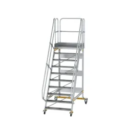 Munk Plattformtreppe fahrbar 60° Stufenbreite 1000 mm 10 Stufen