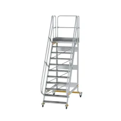Munk Plattformtreppe fahrbar 60° Stufenbreite 1000 mm 11 Stufen