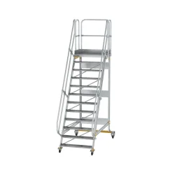Munk Plattformtreppe fahrbar 60° Stufenbreite 1000 mm 12 Stufen