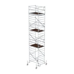 Munk Rollgerüst 1,35 x 1,80 m mit Fahrbalken & Doppel-Plattform Plattformhöhe 7,45 m