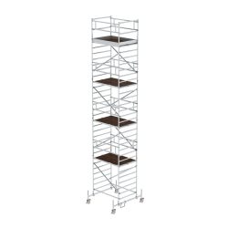 Munk Rollgerüst 1,35 x 1,80 m mit Fahrbalken & Doppel-Plattform Plattformhöhe 8,45 m