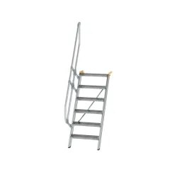 Munk Treppe 60° Stufenbreite 600 mm 6 Stufen Aluminium geriffelt