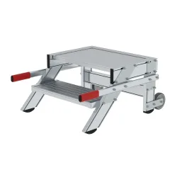 Treppenpodest, Stufenbreite 600 mm, Tragfähigkeit 200 kg, 2 Stufen MUNK