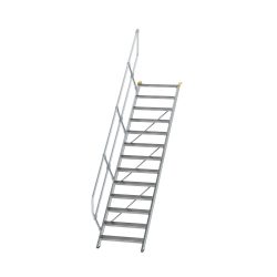 Munk Treppe 45° Stufenbreite 800 mm 13 Stufen Aluminium geriffelt
