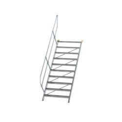 Munk Treppe 45° Stufenbreite 1000 mm 11 Stufen Aluminium geriffelt