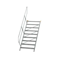 Munk Treppe 45° Stufenbreite 1000 mm 9 Stufen Aluminium geriffelt