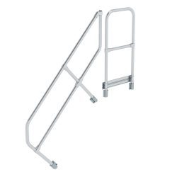 Munk Zweiter Handlauf für Treppe mit Plattform 45° 5 Stufen