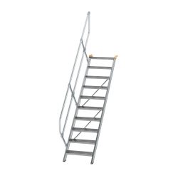 Industrietreppe, Alu-Stufen, Stufenbreite 600 mm, 10 Stufen MUNK