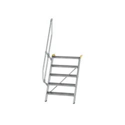 Munk Treppe 60° Stufenbreite 800 mm 5 Stufen Aluminium geriffelt