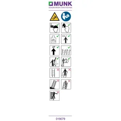 Munk Hinweis-Aufkleber für Sprossen-Anlegeleiter 