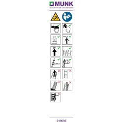 Munk Hinweis-Aufkleber für Stufen-Anlegeleiter 