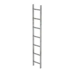MUNK Schachtleiter Stahl verzinkt 300mm breit 7 Sprossen 1,96m lang
