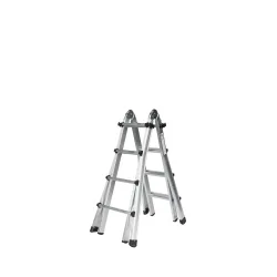 MUNK Günzburger Steigtechnik 32015 Aluminium Teleskopleiter Arbeitshöhe (max.): 5.3 m Silber 14.7 kg