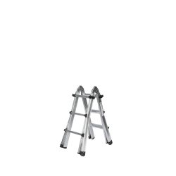 Teleskopleiter 4-teilig ohne Traverse 4x3 Sprossen