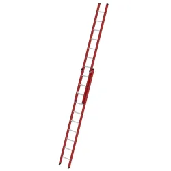Munk Sprossen-Schiebeleiter 2-teilig GFK/Alu ohne Traverse 2x10 Sprossen