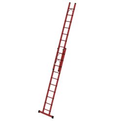 Munk Sprossen-Schiebeleiter 2-teilig GFK mit Standard-Traverse 2x10 Sprossen