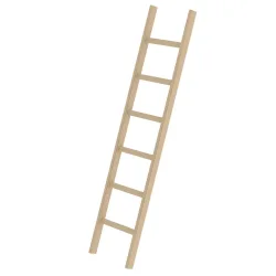 Munk Sprossen-Anlegeleiter Holz ohne Traverse 6 Sprossen