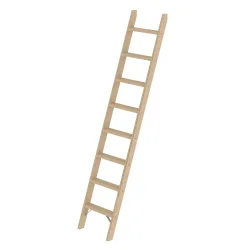 MUNK Günzburger Steigtechnik 033708 Holz Stufen-Anlegeleiter 9.6 kg
