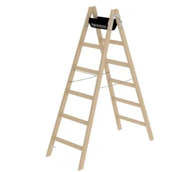 Munk Sprossen-Stehleiter Holz 2x6 Sprossen
