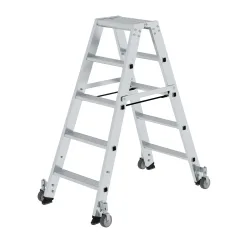 MUNK Günzburger Steigtechnik 41210 Aluminium Stufen-Stehleiter Arbeitshöhe (max.): 2.75 m 105 kg