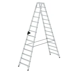 MUNK Günzburger Steigtechnik 40228 Aluminium Stufen-Stehleiter Arbeitshöhe (max.): 5 m