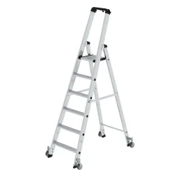 MUNK Günzburger Steigtechnik 41106 Aluminium Stufen-Stehleiter Arbeitshöhe (max.): 3.5 m 11.5 kg