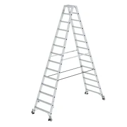 MUNK Günzburger Steigtechnik 41228 Aluminium Stufen-Stehleiter Arbeitshöhe (max.): 5 m