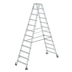 MUNK Günzburger Steigtechnik 41224 Aluminium Stufen-Stehleiter Arbeitshöhe (max.): 4.5 m 21.5 kg